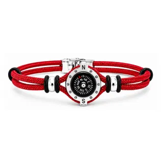 bracciale bussola rosso